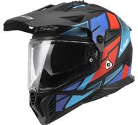 LS2 MX702 Pioneer II Block Adventure Helmet Black/Red/BlueM Black,Red,Blue