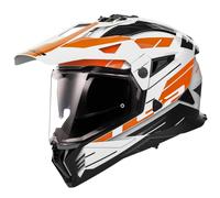 LS2 MX702 Pioneer II Adventure Helmet Namib White/OrangeXXL White,Orange