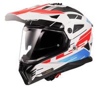 LS2 MX702 Pioneer II Namib White Blue Red Adventure Helmet S