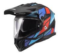 LS2 MX702 Pioneer II Helmet Block Matte Black Red Blue