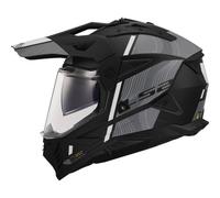 LS2 MX702 PIONEER II HILL MX-Helm matt schwarz-weiss 3XL