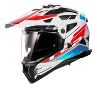 LS2 MX702 Pioneer II Adventure Helmet Namib White/Blue/Red3XL White,Blue,Red