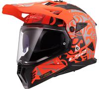 LS2 MX702 Pioneer II Rangi Motocross Helmet, orange, size S for Men