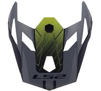 LS2 MX703 Extendable Helmet Peak, grey-yellow for Men