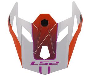 LS2 MX703 Extendable Helmet Peak, orange for Men