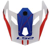 LS2 MX703 Extendable Helmet Peak, white-red-blue for Men
