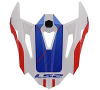 LS2 MX703 Integrated Helmet Peak, white-red-blue for Men