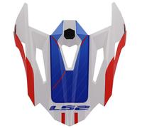 LS2 MX703 Integrated Helmet Peak, white/red/blue, One size
