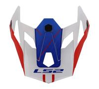 LS2 MX703 Moto Motorcycle Helmet Peak Extendable Galuo White / Red / Blue