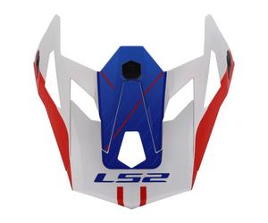 LS2 MX703 Moto Motorcycle Helmet Peak Extendable Galuo White / Red / Blue