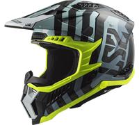 LS2 MX703 X-Force Barrier Carbon Motocross Helmet, black-blue, size XS for Men