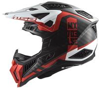 LS2 MX703 X-Force Victory Carbon Motocross Helmet, black-white-red, size S