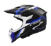 LS2 MX703 X-FORCE PHANTOM MX-Helm blau-weiss L