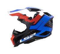 LS2 MX703 X-FORCE CARBON GALUO MX-Helm weiss-rot-blau 3XL