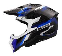 LS2 MX703 X-Force Phantom Motocross Helmet, blue/white, size S (55/56)