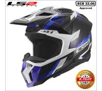 LS2 MX703 X-FORCE OFF ROAD MOTORCROSS MOTORCYCLE CRASH HELMET PHANTOM BLUE WHITE