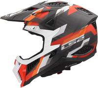 LS2 MX703 X-Force Phantom Motocross Helmet, red-orange, size S for Men
