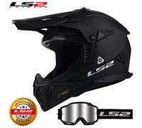 LS2 MX708 FAST II CHARGER GOGGLE ECE22.06 OFFROAD MX MOTORBIKE HELMET MATT BLACK