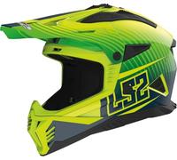 LS2 Fast II Motocross Off-Road Motorcycle Helmet - Duck Matt Hi-Vis Green/Yellow