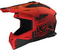 LS2 MX708 Fast II Duck Motocross Helmet, neon red, size L (59/60)