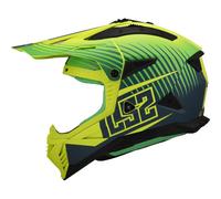 LS2 MX708 Fast II Duck Motocross Helmet, green, size S for Men