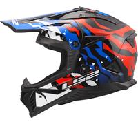 LS2 MX708 Fast II MX Helmet Grotesk White/Blue/Red GlossL Grotesk White,Blue,Red Gloss