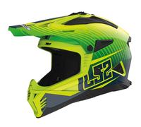 LS2 MX708 Fast II Duck Motocross Helmet, green, size M for Men