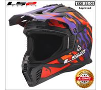 LS2 MX708 Fast II MX Helmet Grotesk Purple/Orange MattL Grotesk Purple,Orange Matt