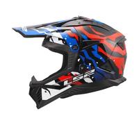 LS2 MX708 Fast II MX Helmet Grotesk White/Blue/Red GlossXS Grotesk White,Blue,Red Gloss
