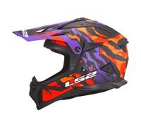 LS2 MX708 Fast II Grotesk Motocross Helmet, purple, size S (55/56)