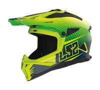 LS2 MX708 Fast II MX Helmet Duck Matt Hi-Vis Green/Hi-Vis Yellow3XL Matt Hi-Vis Green,Hi-Vis Yellow