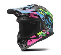 LS2 MX708 Fast II MX Helmet Grotesk Blue/Pink/Green Matt3XL Grotesk Blue,Pink,Green Matt