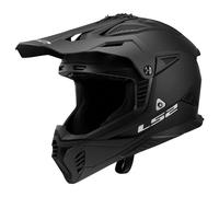 LS2 MX708 Fast II Solid Motocross Helmet, black, size XL for Men
