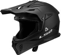 LS2 MX708 Fast II Solid Motocross Helmet, black, size XL for Men