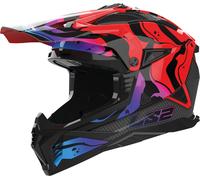 LS2 MX708 Fast II Wash Motocross Helmet, black-red-blue, size S