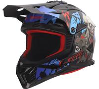 LS2 MX708 FAST II ZOMBIE II MX-Helm schwarz-rot-blau M