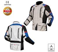 LS2 Narvik Waterproof Adventure Motorcycle Jacket Touring Bike Black Grey Blue