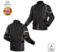 LS2 Narvik Waterproof Adventure Motorcycle Jacket Touring Bike Black Grey Blue