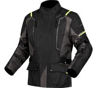 LS2 Narvik waterproof Motorcycle Textile Jacket, black-grey-yellow, size S for Men