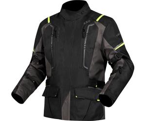 LS2 Narvik waterproof Motorcycle Textile Jacket, black-grey-yellow, size XL for Men
