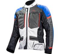 LS2 Norway waterproof Motorcycle Textile Jacket, black-grey-red-blue, size XL for Men