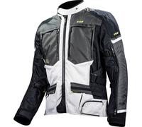LS2 Norway waterproof Motorcycle Textile Jacket, black-grey-yellow, size 2XL for Men
