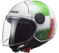 LS2 OF558 Sphere Lux Firm Jet Helmet, white-red-green, size S for Men