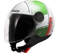 LS2 OF558 Sphere Lux II Firm Jet Helmet, white-red-green, size XS for Men