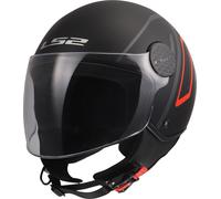 LS2 OF558 Sphere Lux II Minim Open Face Helmet Black/RedS Black,Red