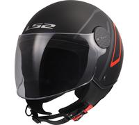 LS2 OF558 Sphere Lux II Minim Open-Face Helmet, black-red, size L for Men