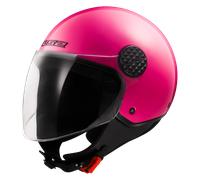 LS2 OF558 Sphere Lux II Solid Jet Helmet, pink, size S