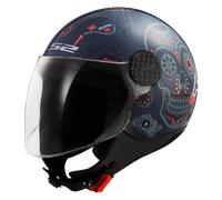 LS2 OF558 Sphere Lux II Open Helmet Maxca Cobalt/OrangeS Cobalt,Orange