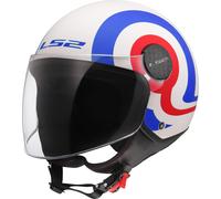 LS2 OF558 Sphere Lux II Urby Jet Helmet, white-red-blue, size L for Men