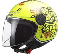 LS2 OF558 Sphere Lux Skater Jet Helmet, yellow, size M for Men